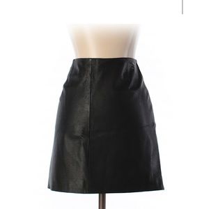 Black leather skirt